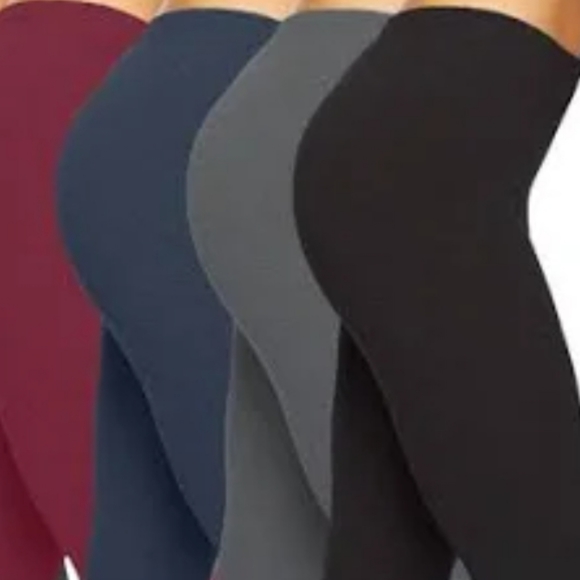 NEW MIX PREMIUM High Waisted Tummy Shaping Black Leggings One Size Fits All BNWT - Picture 3 of 10